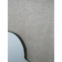 Beżowo złotawy sweter w stylu OVERSIZE z wydłużonym tyłem